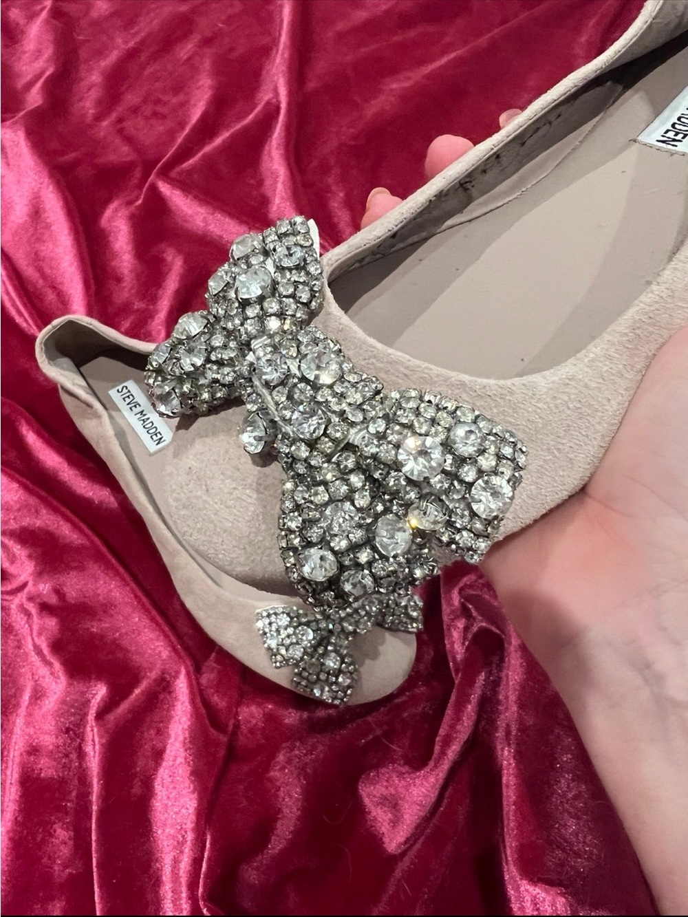 Steve Madden Crystal Bow Flats - Picture 2 of 6